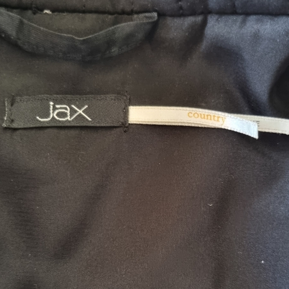 Jax Bomber jacket Size 8 black quilted full zip lined Vintage - Picture 5 of 8